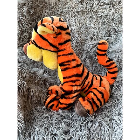 Disney Tigger Seated Plush Doll Stuffed Animal 12" Seated Smiling Tilted Head - Picture 6 of 10